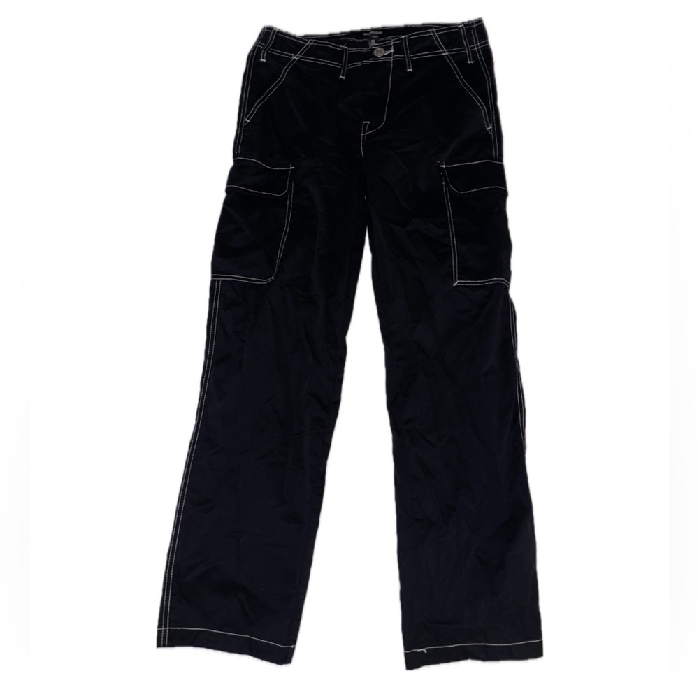 True Religion Black Cargos with White Accents